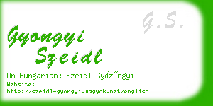 gyongyi szeidl business card